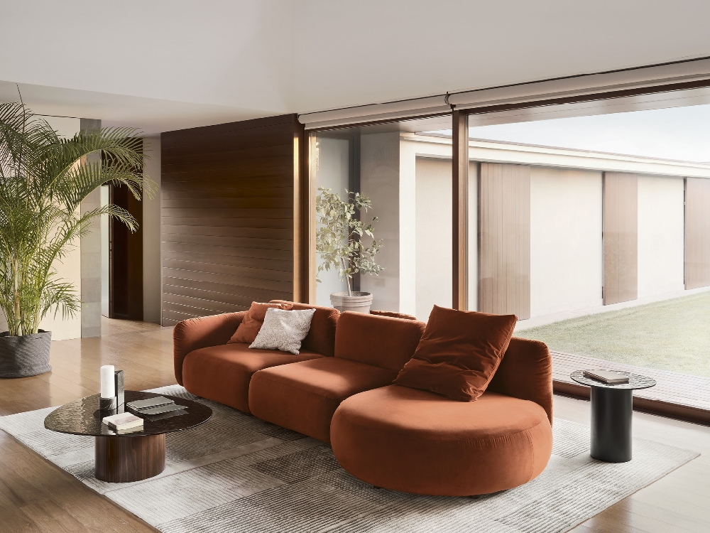 Γωνιακός καναπές Ginza με φυσικά υλικά και boho διακόσμηση – Adamopoulos Casa Ideale